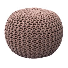 30cm Hand-Knitted Cotton Pouffe